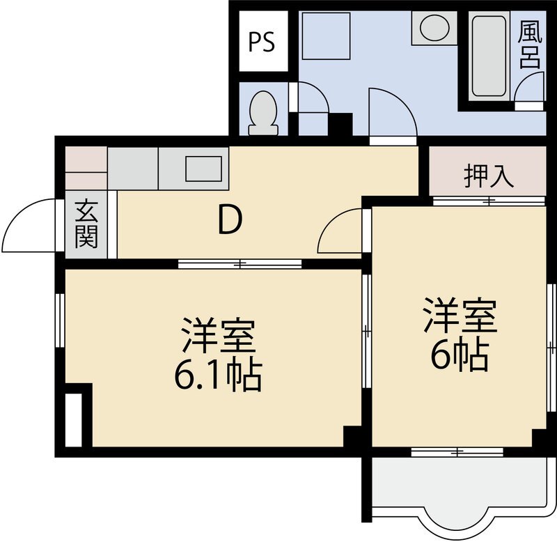 北赤羽マンション 102 2K 36.3㎡